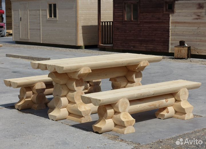 Сруб Дачной мебели из оцилиндрованного бревна