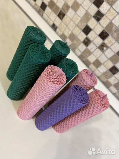 Свечи из вощины с травами и маслами