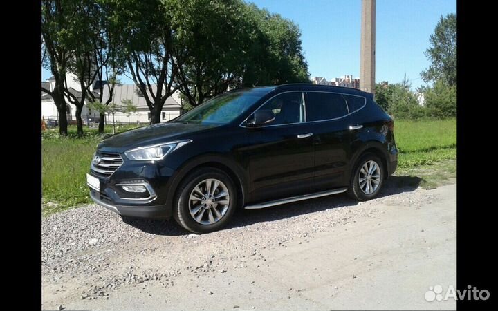 Пороги площадка Hyundai Santa Fe