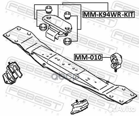 Опора кпп mitsubishi pajero sport 98-09 MM-K94W