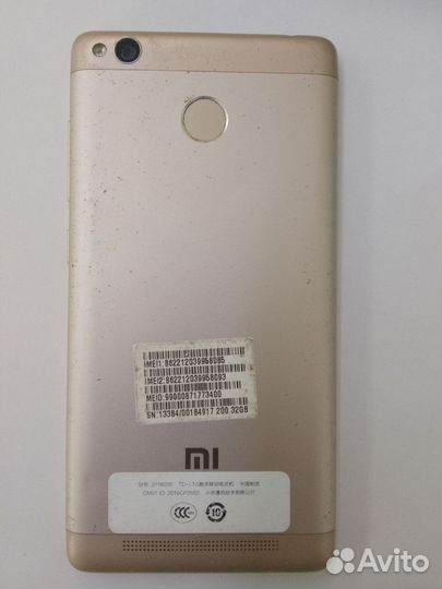 Xiaomi Redmi 3S, 3/32 ГБ