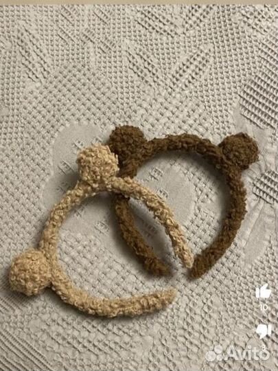 Набор ободков новые (беж/корич, роз/зелен)