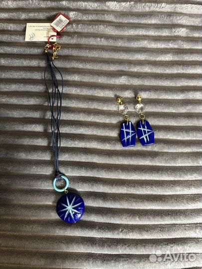 Комплект украшений муранское стекло