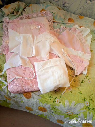 Конверт на выписку для девочки весна-лето