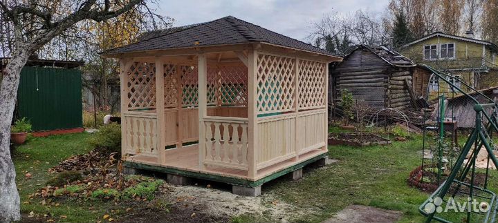 Беседка для дачи деревянная