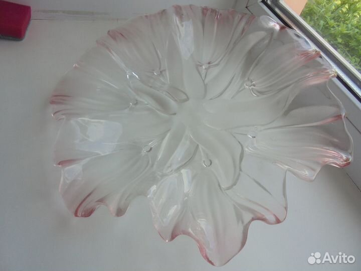 Ваза Walter Glas мелкая рельеф рис Д 30 см