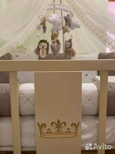 Кровать,матрас 2 в 1(круглый овальный)наматрасник