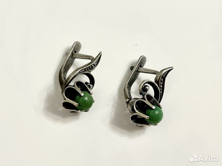Серебряные серьги СССР