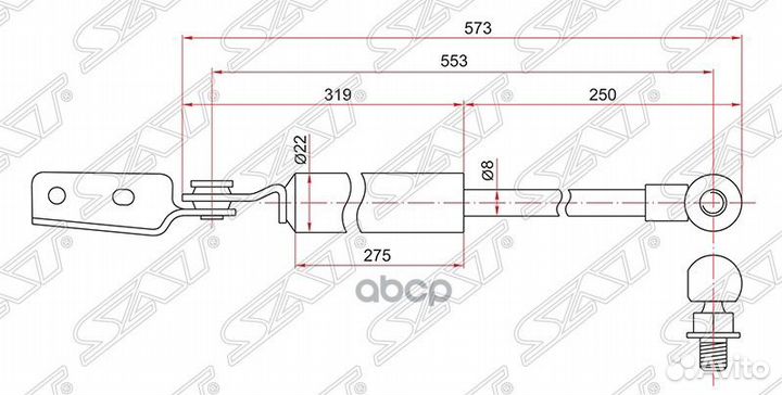 Амортизатор задней двери subaru forester 02-08