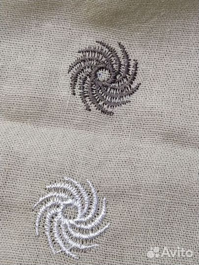 Лен с вышивкой, отрезткани