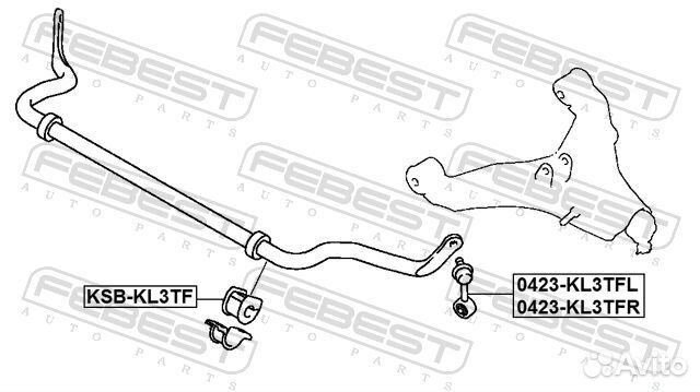 Тяга стабилизатора перед прав 0423KL3TFR Fe