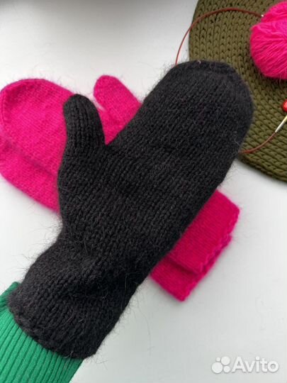 Варежки вязаные