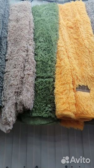 Плед пушистый травка