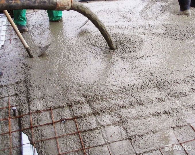 Бетон M300. Зaливкa. Дocтавка. от 3 куб