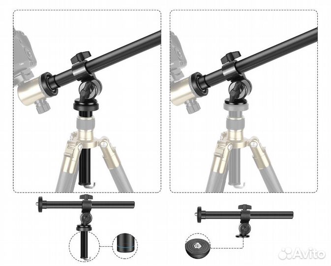 Горизонтальные штанги для штативов - 6 моделей