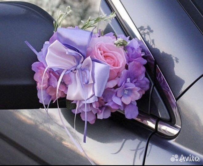 Свадебные украшения на машину