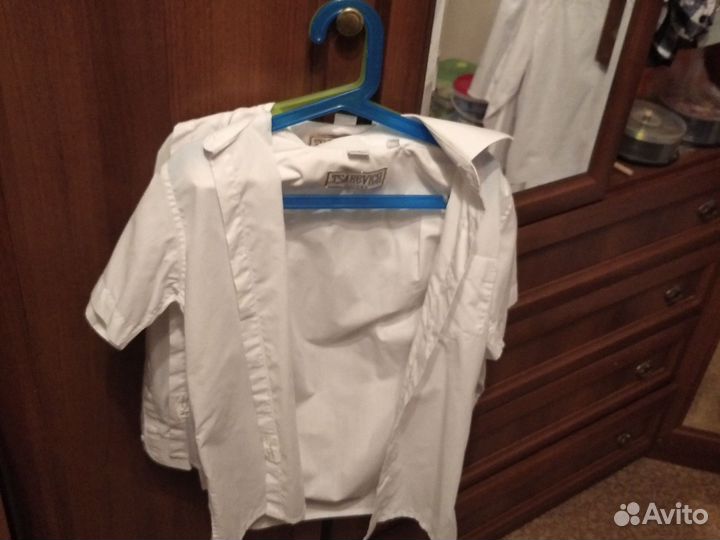 Рубашка белая детская размер 30 (122) для школы