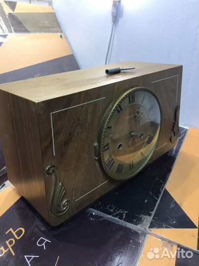 Часы каминные янтарь с боем СССР