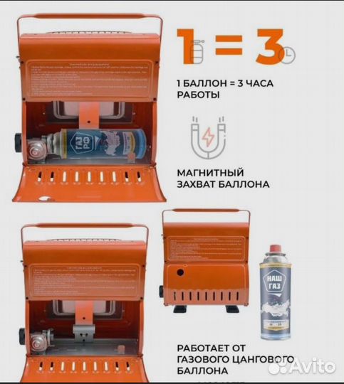 Инфракрасный обогреватель плита 2в1 Следопыт