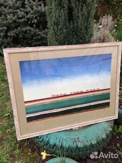 Картина постер К. Малевич Скачет красная конница