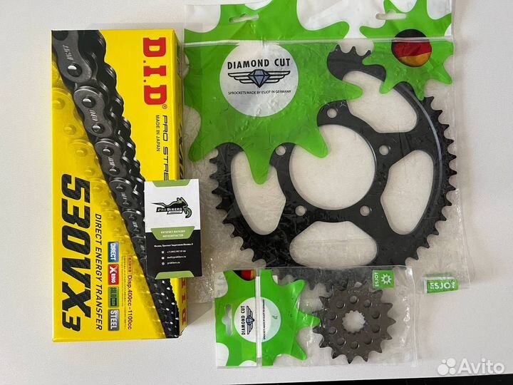 Цепь и звезды на Suzuki GSX-R1300 1999-2007