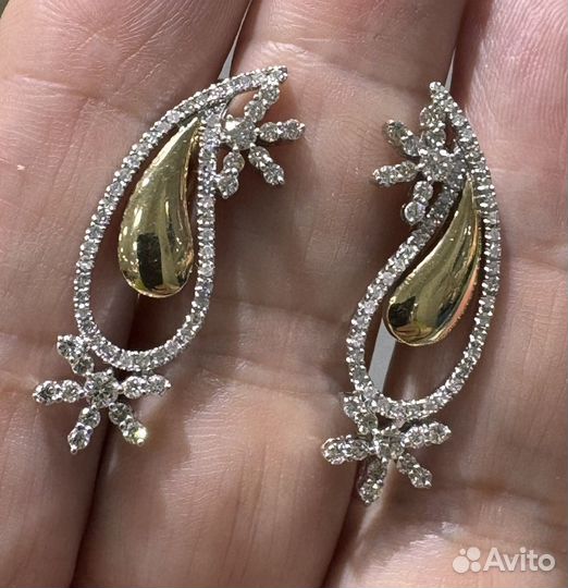 Золотые серьги 585 проба