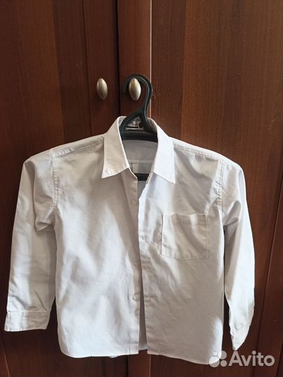 Рубашка белая р-р 128