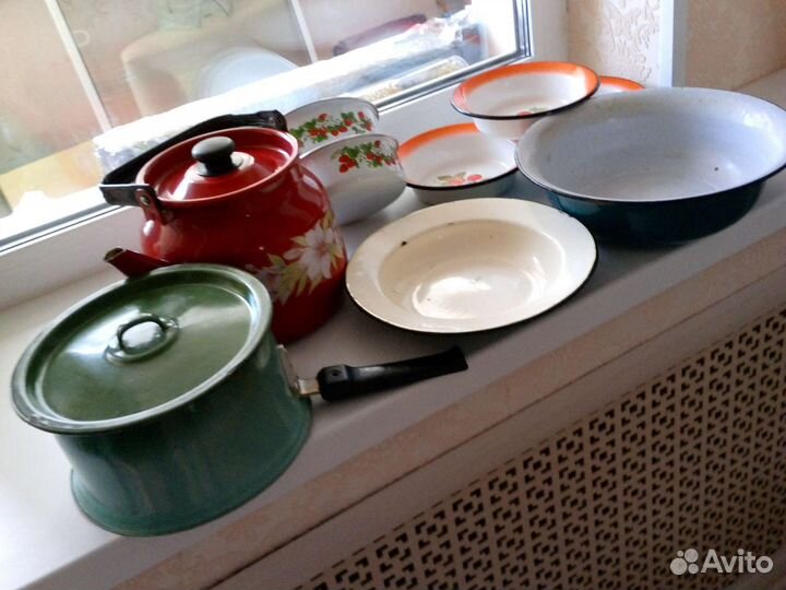 Эмалированные посуда разная