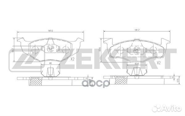 Колодки торм. диск. передн. Seat Arosa 97- Sko