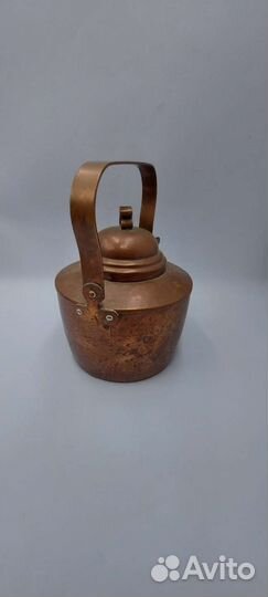 Антикварный медный чайник Швеция.1.5 литра