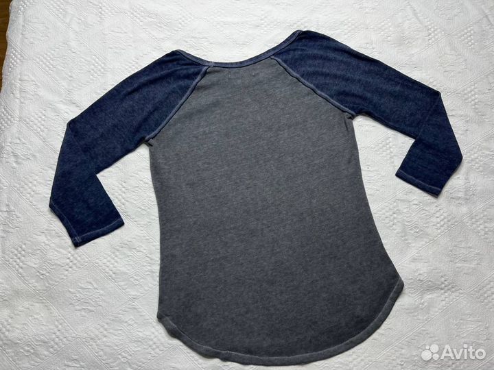Лонгслив серо-синий Abercrombie&Fitch р.L