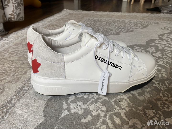 Мужские кожаные кеды Dsquared2