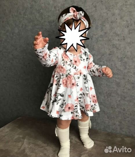 Платье боди для девочки