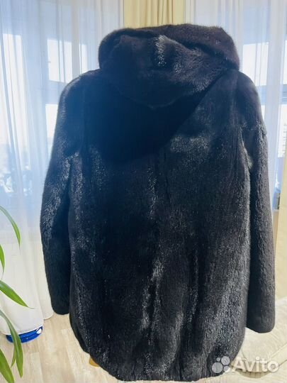 Шуба норковая 46 48 черная автоледи