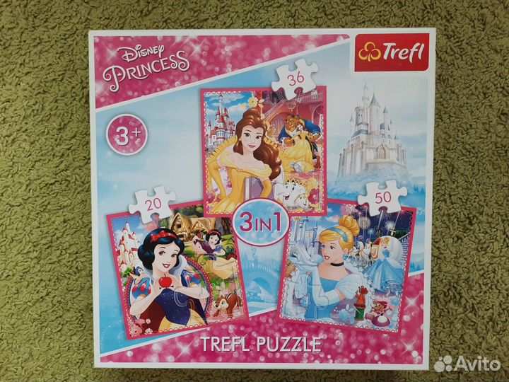 Пазл Trefl Puzzle Принцессы 3 в 1