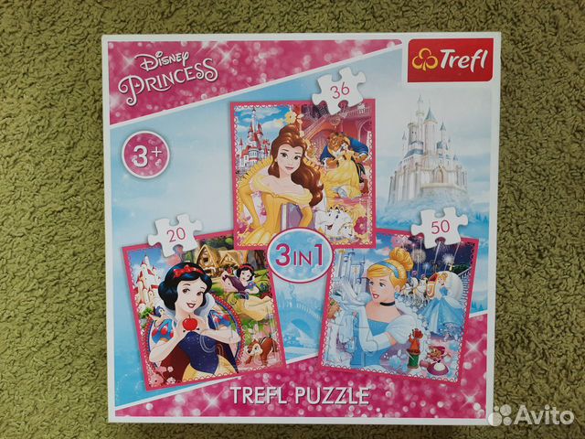 Пазл Trefl Puzzle Принцессы 3 в 1