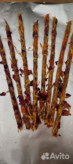 Свечи восковые Шафран, роза и календула