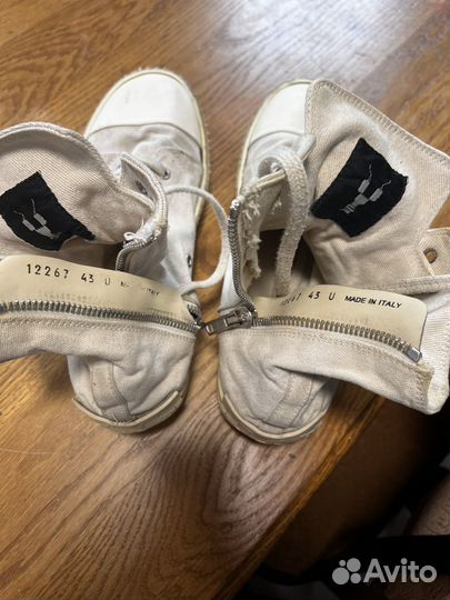 Высокие кеды Rick oven’s ramones milk