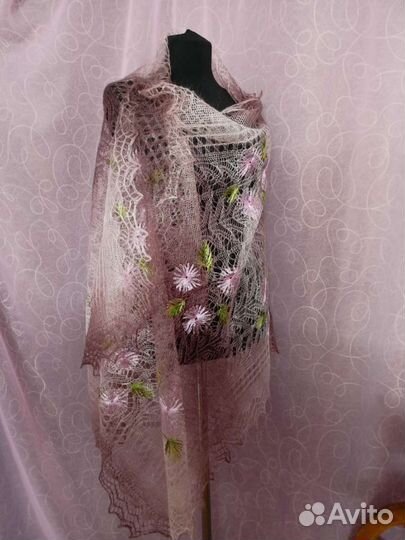 Палантин пуховый, шарф