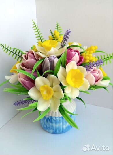 Букет цветов из мыла