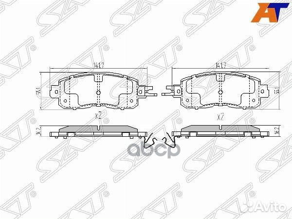 Колодки тормозные перед nissan teana J33 RUS 14