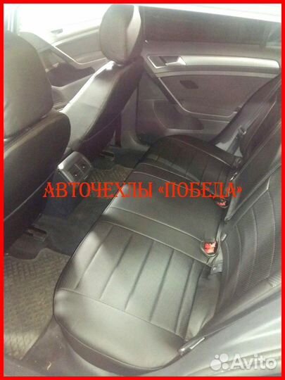 Чехлы Volkswagen Golf 7 из экокожи чёрные Классика