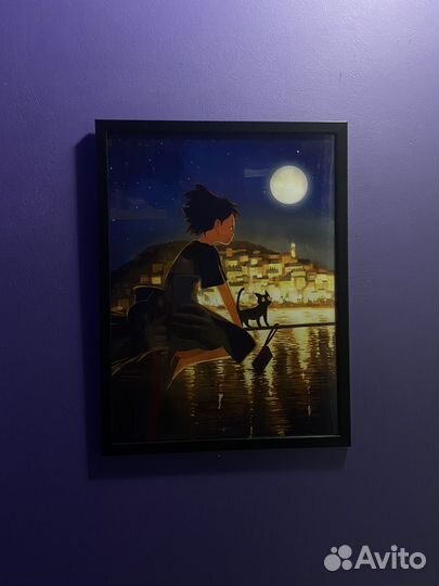 Постер в раме/картина/хаяо миядзаки