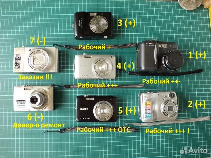 Nikon Coolpix от 885 до S8000 (от 3 до 20Мп - 7шт)