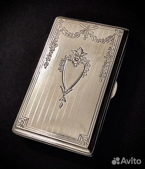 Портсигар антик серебряный 20-30 е годы США