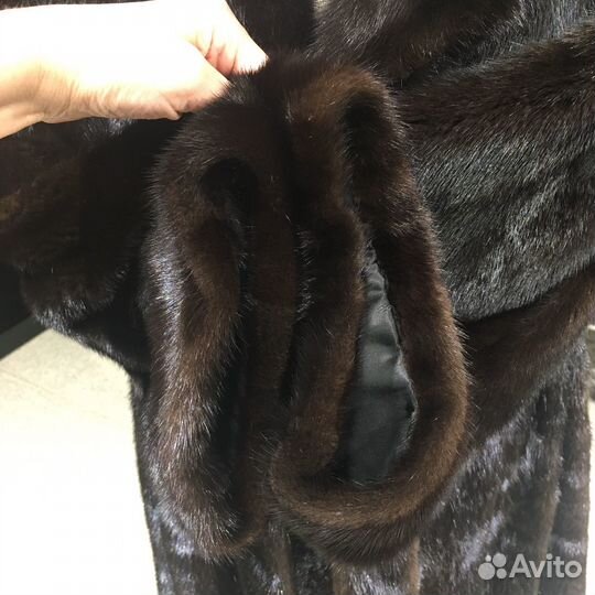 Шуба норковая с английским воротником 54 56