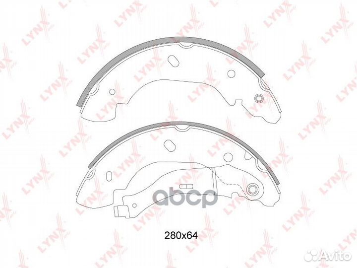 Колодки тормозные барабанные зад BS3006 LYN