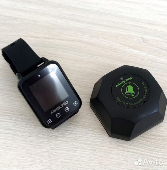 Кнопка вызова официанта модель Бургер и часы Элит