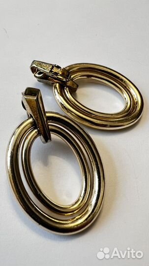 Крупные винтажные клипсы кольца Trifari США