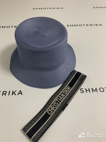 Dior шляпа голубая с повязкой, новая